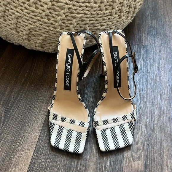 Sergio Rossi Stripped Heels - Picture 3 of 7